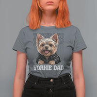 Proud Yorkshire Terrier Dad T Shirt For Women Fathers Day Dog Lover Gift