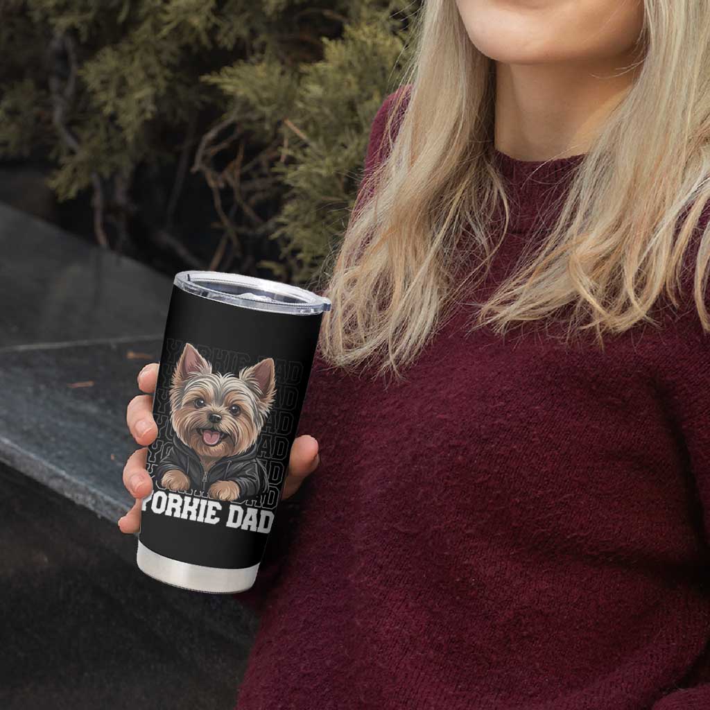 Proud Yorkshire Terrier Dad Tumbler Cup Fathers Day Dog Lover Gift