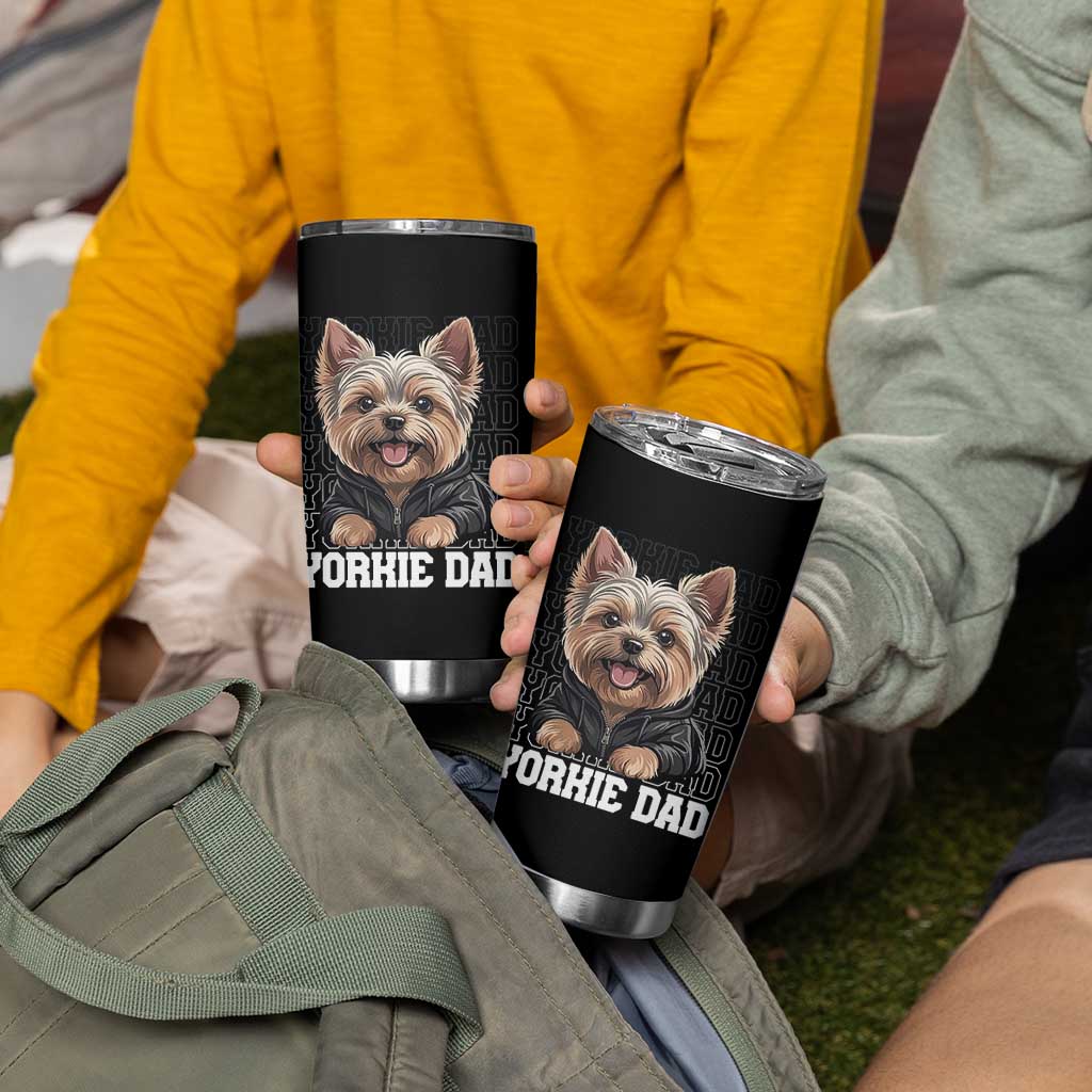 Proud Yorkshire Terrier Dad Tumbler Cup Fathers Day Dog Lover Gift
