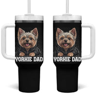 Proud Yorkshire Terrier Dad Tumbler With Handle Fathers Day Dog Lover Gift