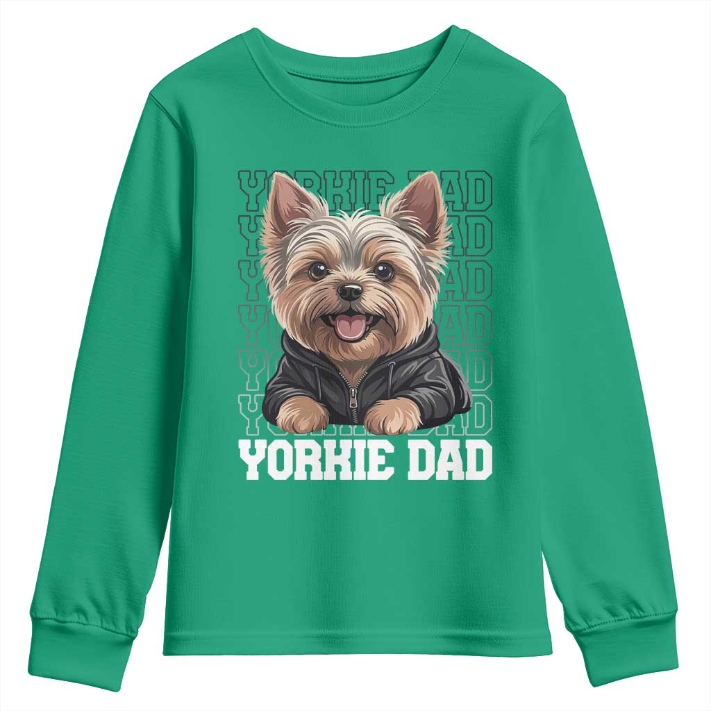 Proud Yorkshire Terrier Dad Youth Sweatshirt Fathers Day Dog Lover Gift