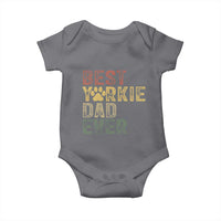 Best Yorkie Dad Ever Baby Onesie Retro Vintage Yorkshire Terrier Gift