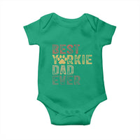 Best Yorkie Dad Ever Baby Onesie Retro Vintage Yorkshire Terrier Gift