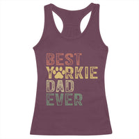 Best Yorkie Dad Ever Racerback Tank Top Retro Vintage Yorkshire Terrier Gift