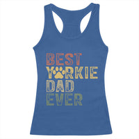 Best Yorkie Dad Ever Racerback Tank Top Retro Vintage Yorkshire Terrier Gift