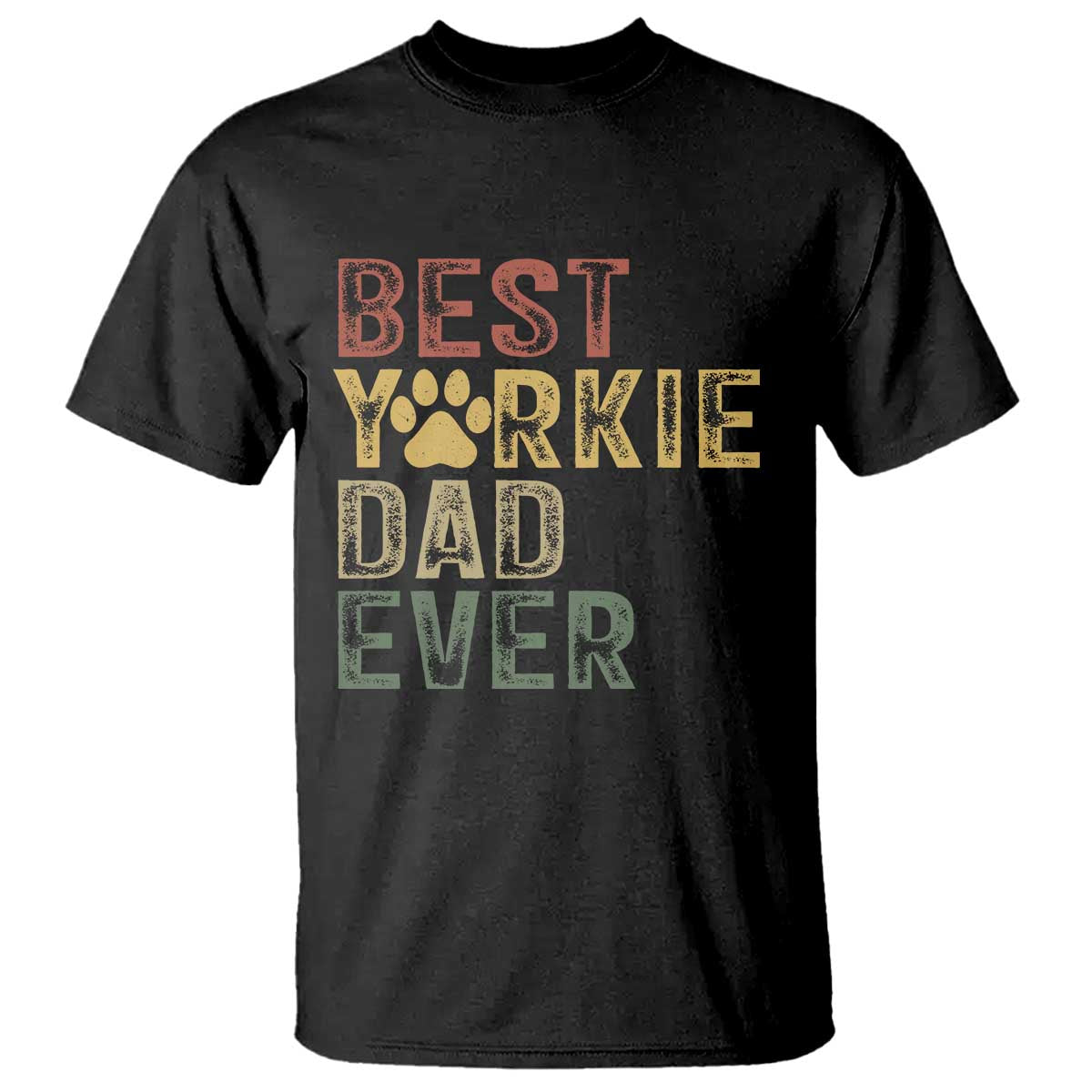 Best Yorkie Dad Ever T Shirt Retro Vintage Yorkshire Terrier Gift