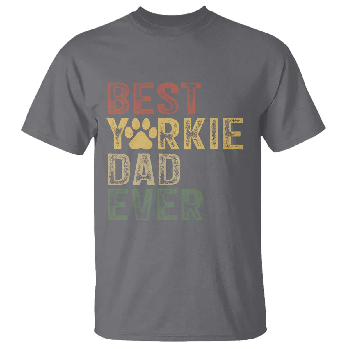 Best Yorkie Dad Ever T Shirt Retro Vintage Yorkshire Terrier Gift