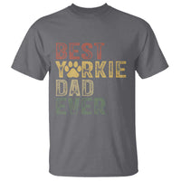 Best Yorkie Dad Ever T Shirt Retro Vintage Yorkshire Terrier Gift
