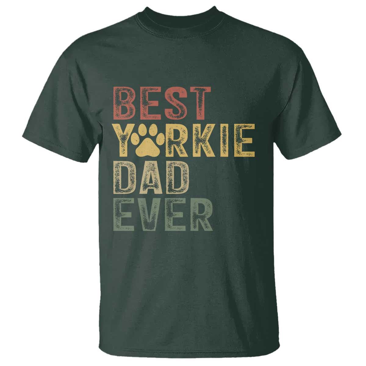 Best Yorkie Dad Ever T Shirt Retro Vintage Yorkshire Terrier Gift
