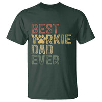Best Yorkie Dad Ever T Shirt Retro Vintage Yorkshire Terrier Gift