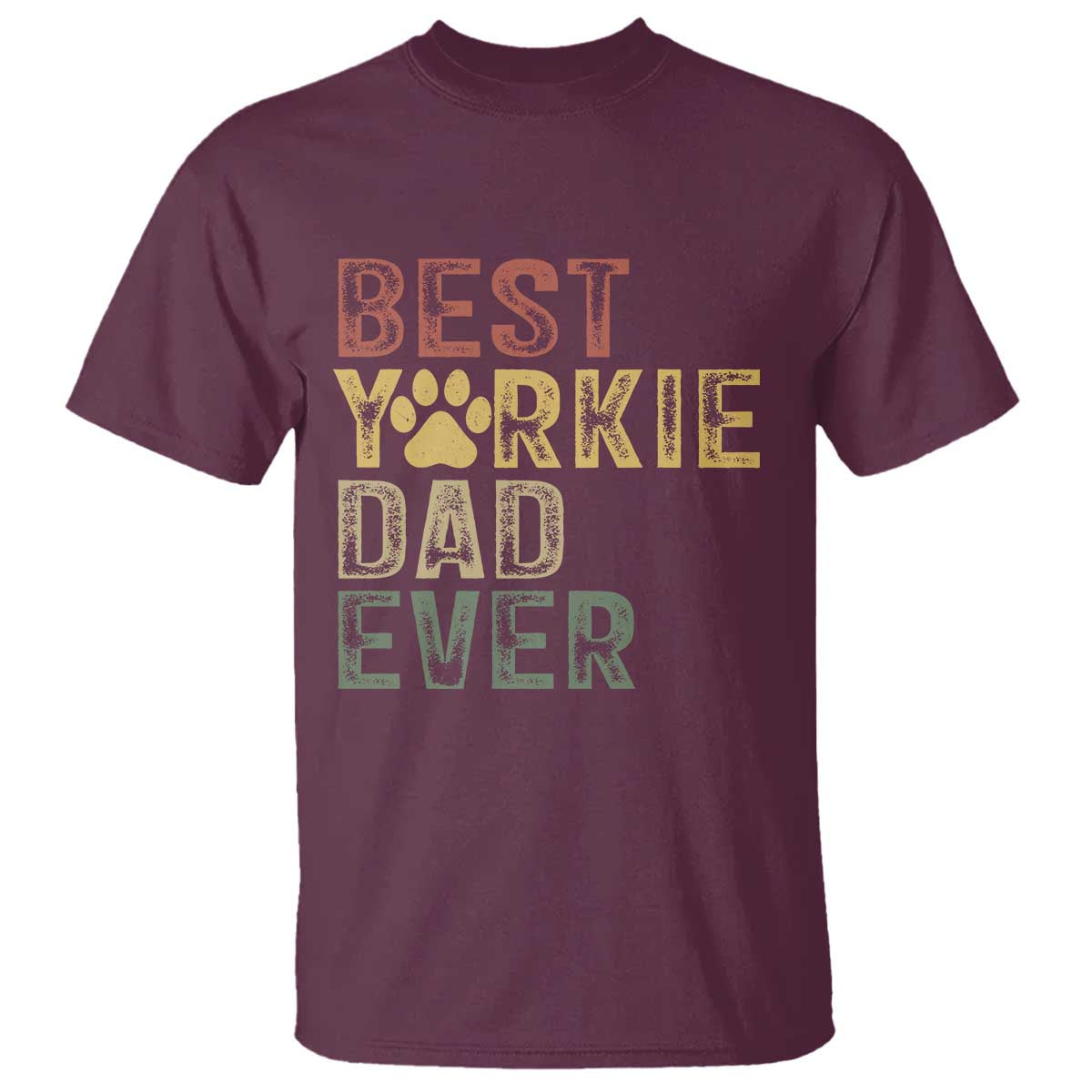 Best Yorkie Dad Ever T Shirt Retro Vintage Yorkshire Terrier Gift