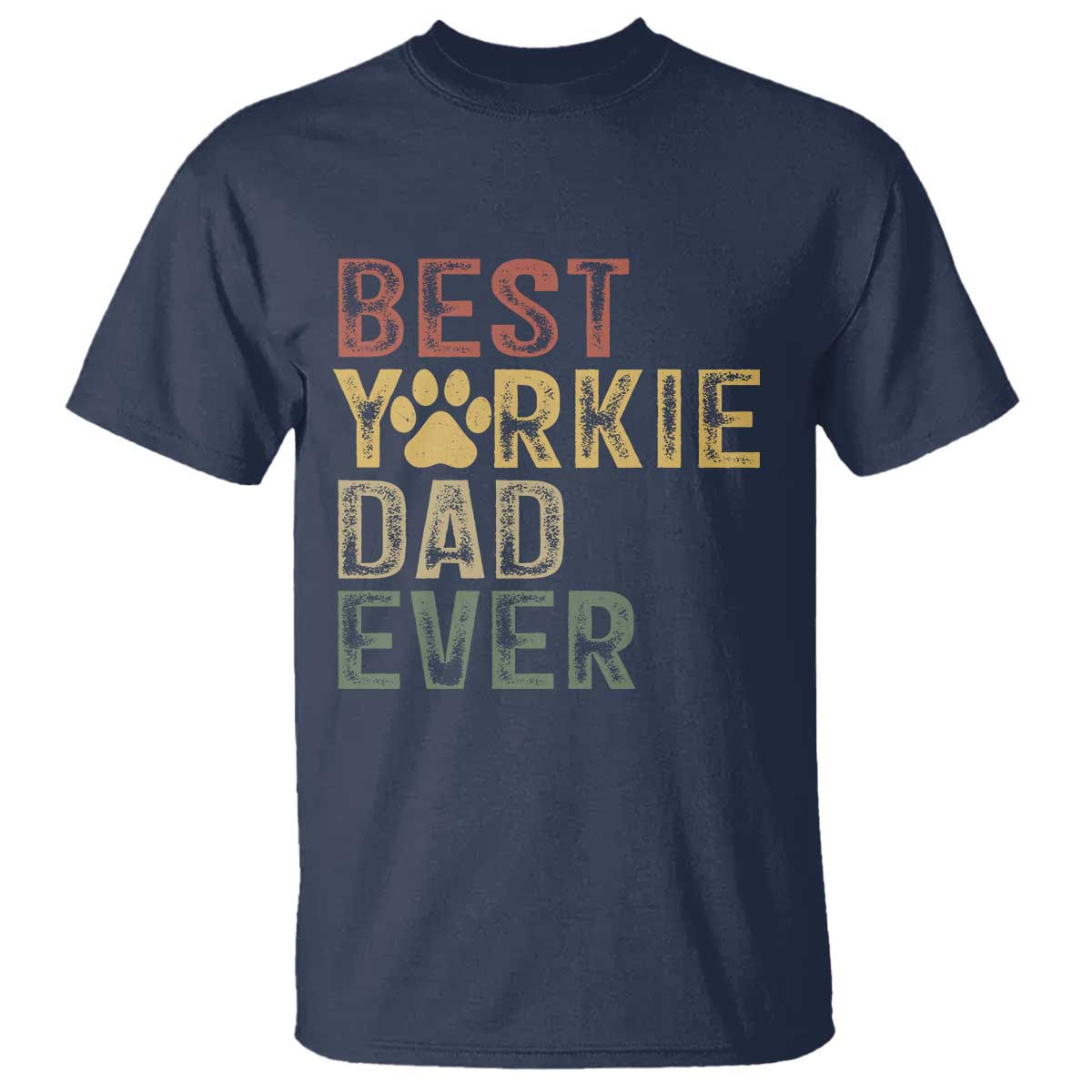Best Yorkie Dad Ever T Shirt Retro Vintage Yorkshire Terrier Gift