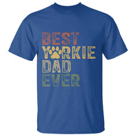 Best Yorkie Dad Ever T Shirt Retro Vintage Yorkshire Terrier Gift