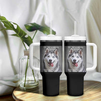 Funny Siberian Husky Meme Tumbler With Handle My Name Is Stop That