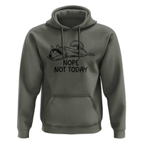 Nope Not Today Hoodie Funny Siberian Husky Lazy Mood