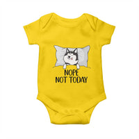 Lazy Siberian Husky Meme Baby Onesie Nope Not Today