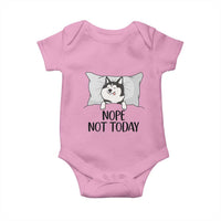 Lazy Siberian Husky Meme Baby Onesie Nope Not Today