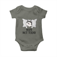 Lazy Siberian Husky Meme Baby Onesie Nope Not Today
