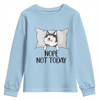 Lazy Siberian Husky Meme Youth Sweatshirt Nope Not Today