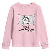 Lazy Siberian Husky Meme Youth Sweatshirt Nope Not Today