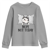 Lazy Siberian Husky Meme Youth Sweatshirt Nope Not Today
