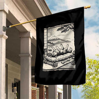 Vintage Japanese Ukiyoe Siberian Husky Garden Flag Cute Sleeping Animal Gift