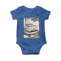 Vintage Japanese Ukiyoe Siberian Husky Baby Onesie Cute Sleeping Animal Gift
