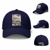 Vintage Japanese Ukiyoe Siberian Husky Baseball Cap Cute Sleeping Animal Gift