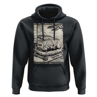Vintage Japanese Ukiyoe Siberian Husky Hoodie Cute Sleeping Animal Gift