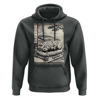 Vintage Japanese Ukiyoe Siberian Husky Hoodie Cute Sleeping Animal Gift