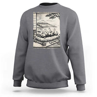 Vintage Japanese Ukiyoe Siberian Husky Sweatshirt Cute Sleeping Animal Gift