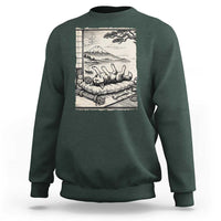 Vintage Japanese Ukiyoe Siberian Husky Sweatshirt Cute Sleeping Animal Gift