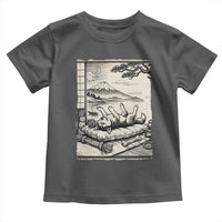 Vintage Japanese Ukiyoe Siberian Husky Toddler T Shirt Cute Sleeping Animal Gift