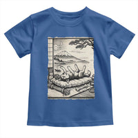 Vintage Japanese Ukiyoe Siberian Husky Toddler T Shirt Cute Sleeping Animal Gift