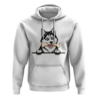 Cute Siberian Husky Puppy Hoodie Chewing Bone Meme