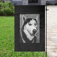 Smoking Siberian Husky Meme Garden Flag Funny Dog Face Gift For Dog Lovers