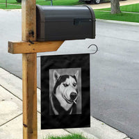 Smoking Siberian Husky Meme Garden Flag Funny Dog Face Gift For Dog Lovers