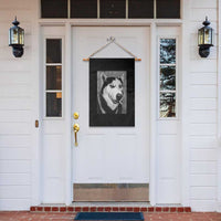 Smoking Siberian Husky Meme Garden Flag Funny Dog Face Gift For Dog Lovers