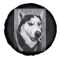 Smoking Siberian Husky Meme Spare Tire Cover Funny Dog Face Gift For Dog Lovers