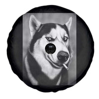 Smoking Siberian Husky Meme Spare Tire Cover Funny Dog Face Gift For Dog Lovers