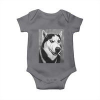 Smoking Siberian Husky Meme Baby Onesie Funny Dog Face Gift For Dog Lovers