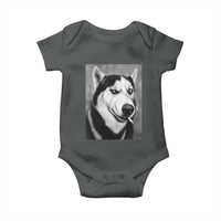 Smoking Siberian Husky Meme Baby Onesie Funny Dog Face Gift For Dog Lovers