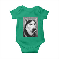 Smoking Siberian Husky Meme Baby Onesie Funny Dog Face Gift For Dog Lovers