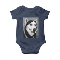 Smoking Siberian Husky Meme Baby Onesie Funny Dog Face Gift For Dog Lovers
