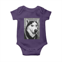 Smoking Siberian Husky Meme Baby Onesie Funny Dog Face Gift For Dog Lovers