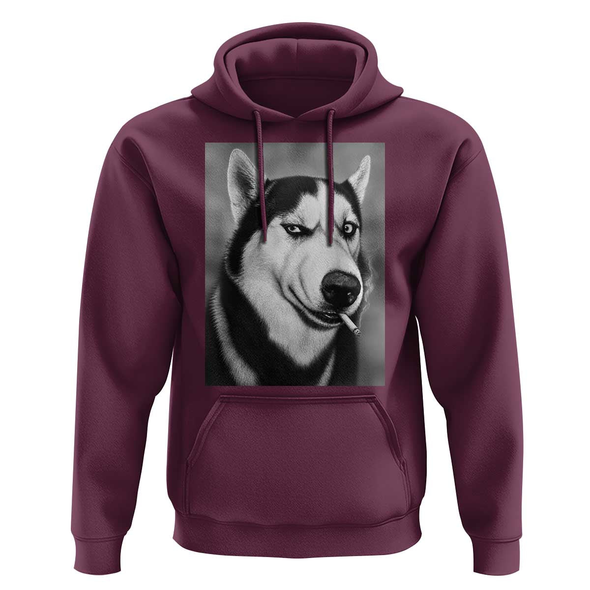 Smoking Siberian Husky Meme Hoodie Funny Dog Face Gift For Dog Lovers