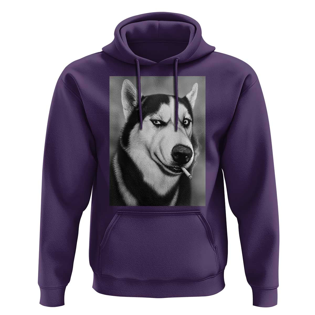 Smoking Siberian Husky Meme Hoodie Funny Dog Face Gift For Dog Lovers