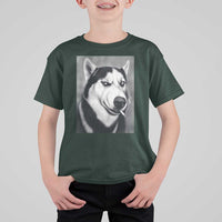 Smoking Siberian Husky Meme T Shirt For Kid Funny Dog Face Gift For Dog Lovers