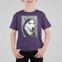 Smoking Siberian Husky Meme T Shirt For Kid Funny Dog Face Gift For Dog Lovers
