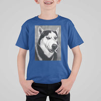 Smoking Siberian Husky Meme T Shirt For Kid Funny Dog Face Gift For Dog Lovers